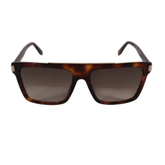 Marc Jacobs Square Sunglasses - Tortoise + Gold / Brown Gradient - NWT - Picture 3 of 11